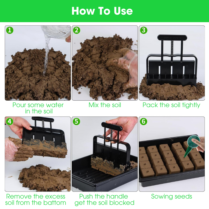 Soil Blocker Maker with Mini Seed Planter